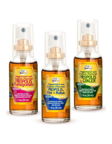 Beelife Spray de Propóleos para Garganta - Paquete de 3 x 90ml