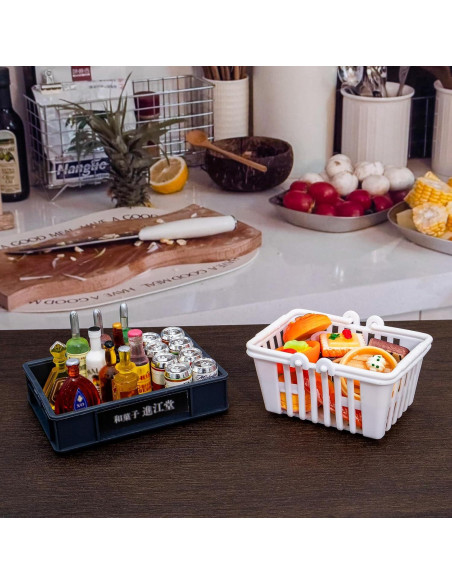 155 Piezas Mini Comida y Bebidas Juguete Accesorios Resina