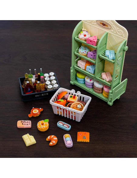 155 Piezas Mini Comida y Bebidas Juguete Accesorios Resina