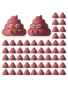 25 Mini Figuras de Caca de Goma para Fiestas y Bromas
