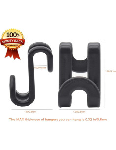 60 Ganchos Conectores para Perchas Kclongvs - Ahorro Espacio 2