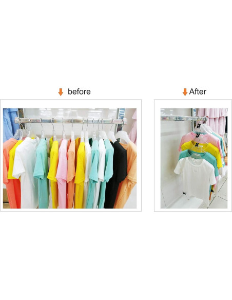 60 Ganchos Conectores para Perchas Kclongvs - Ahorro Espacio 60 Ganchos Conectores para Perchas Kclongvs - Ahorro Espacio