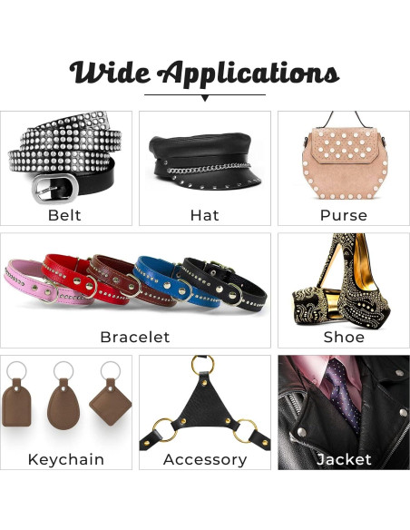 Kit de Remaches de Cuero JETMORE 420 Piezas 4 Colores 3 Tamaños