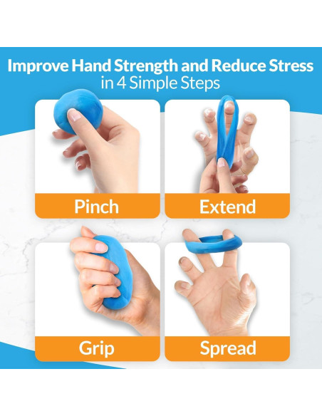 Masilla Terapéutica FlintRehab para Mano - 4 Paquetes de 85g