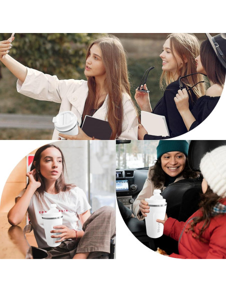 Taza de Café de Viaje YINBAOGE 380ml Aislada Antiderrames