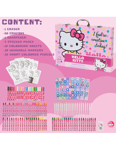 Set de Dibujo Hello Kitty 137 Piezas para Niños 4-12 Años