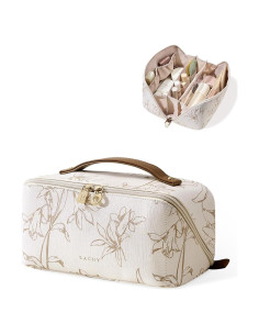 Bolsa de Maquillaje EACHY Grande Beige Impermeable para Mujeres