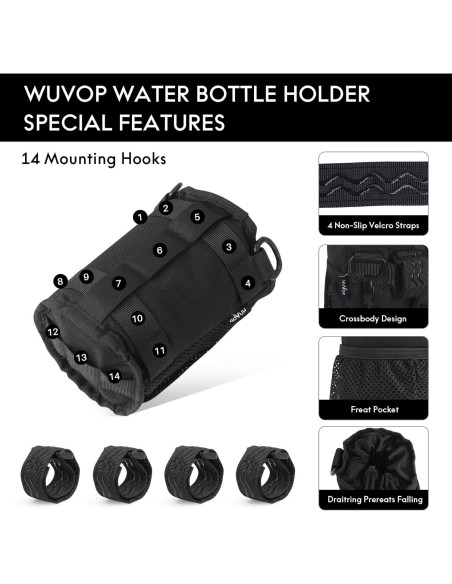 Soporte para Taza de Bicicleta WUVOP - Universal con Bolsillo