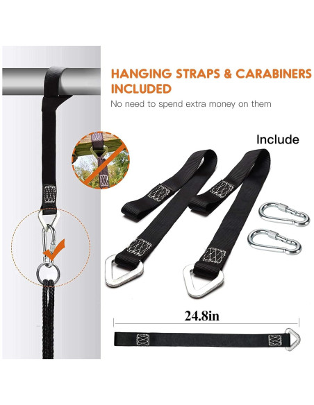 Columpio de Árbol PACEARTH 40" Multicolor 400 kg Resistente