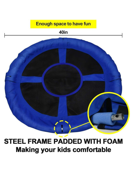 Columpio de Árbol PACEARTH 40" Multicolor 400 kg Resistente
