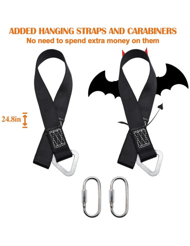 Columpio de Árbol PACEARTH 40" Multicolor 400 kg Resistente