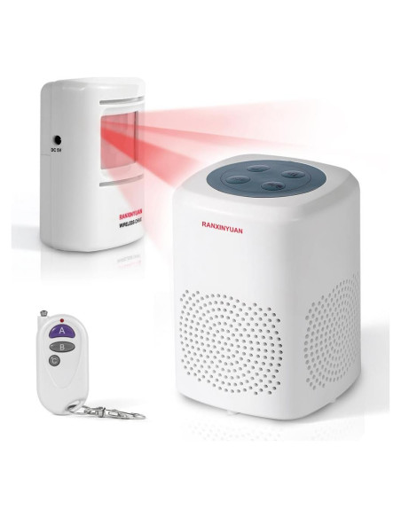 Alarma de Movimiento Ranxinyuan con Ladrido de Perro y Control Remoto Alarma de Movimiento Ranxinyuan con Ladrido de Perro y Control Remoto