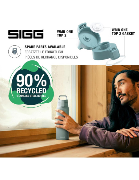 Botella de Agua Acero Inoxidable SIGG Shield ONE 0.75 L Azul