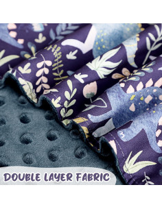 Funda para Silla de Auto Bebé Dinosaurios Azules Transpirable 2