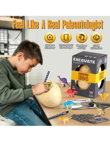 Kit de Excavación de Huevo de Dinosaurio Jumbo Woumserta - 12 Modelos