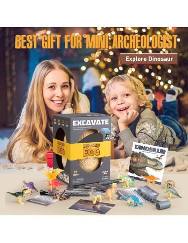 Kit de Excavación de Huevo de Dinosaurio Jumbo Woumserta - 12 Modelos