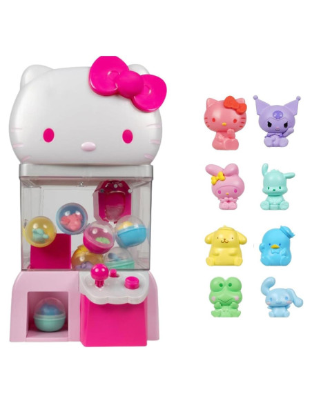 Máquina de Garras 30 cm Hello Kitty y Amigos con 8 Figuras