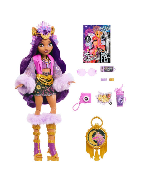 Muñeca Clawdeen Wolf Monster High Monster Fest con accesorios