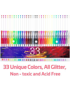 Set de 33 Bolígrafos de Gel Brillantes TANMIT - Multicolor 2