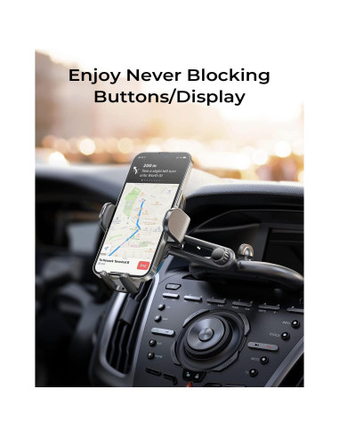 Soporte para Teléfono CD LISEN Ajustable para Coche - Negro