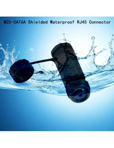 Conector RJ45 CAT6A a Prueba de Agua ANMBEST 2PCS IP68