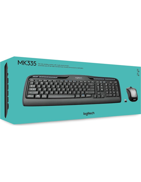 Combo Inalámbrico Teclado y Ratón Logitech MK335 - Negro/Plata