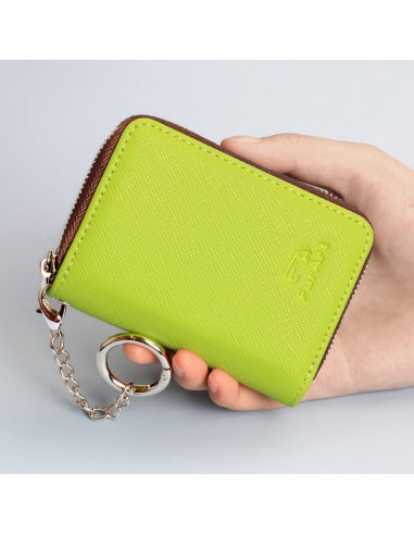 Cartera Compacta FurArt para Mujeres con Bloqueo RFID Verde