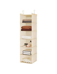 Organizador de Closet Colgante MAX Houser 6 Estantes Beige