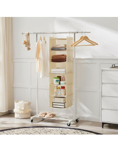 Organizador de Closet Colgante MAX Houser 6 Estantes Beige 2