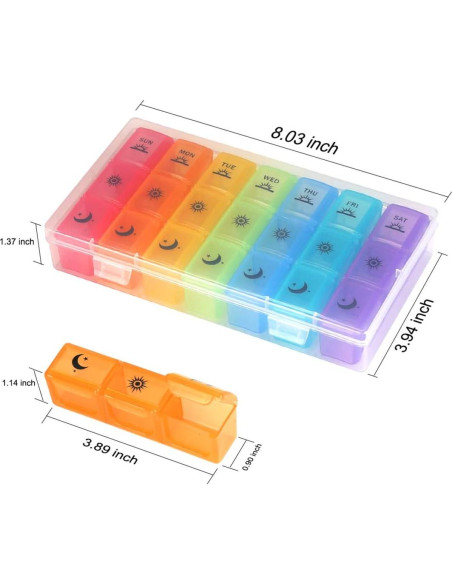 Organizador Semanal de Pastillas SE7EN-DAY Grande 7 Días