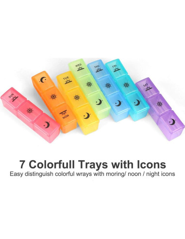 Organizador Semanal de Pastillas SE7EN-DAY Grande 7 Días