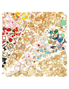 Kit de 200 Charms de Metal Mezclados Acejoz para Joyería DIY