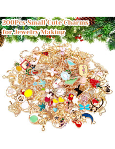 Kit de 200 Charms de Metal Mezclados Acejoz para Joyería DIY 2