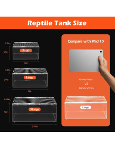 Tanque de Terrario AZV Reptile 20x15x10 cm para Gecko y Tarantula 2