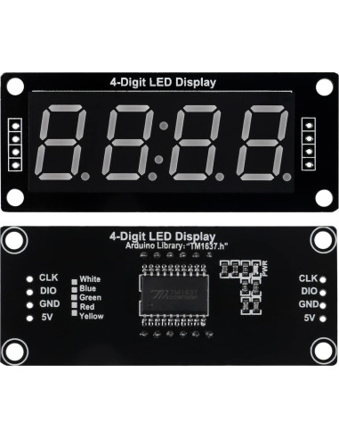 Módulo Pantalla LED 0.56" TM1637 4 Dígitos Amarillo