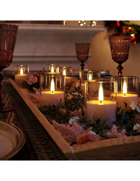 6 Pack Velas LED Sin Llama VIODAIM con Control Remoto y Temporizador