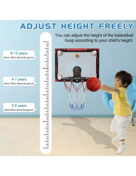 Aro de Baloncesto Mini Cyfie con Ventosa y Marcador para Niños