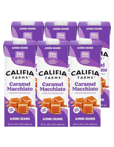 Crema de Almendra Califia Farms Sabor Caramelo Macchiato 192 Oz