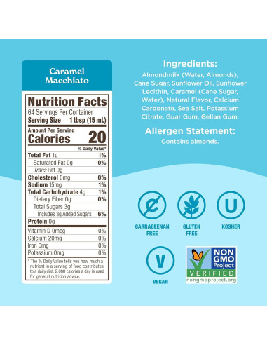 Crema de Almendra Califia Farms Sabor Caramelo Macchiato 192 Oz