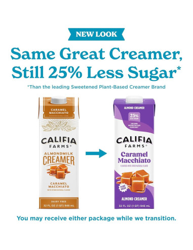 Crema de Almendra Califia Farms Sabor Caramelo Macchiato 192 Oz