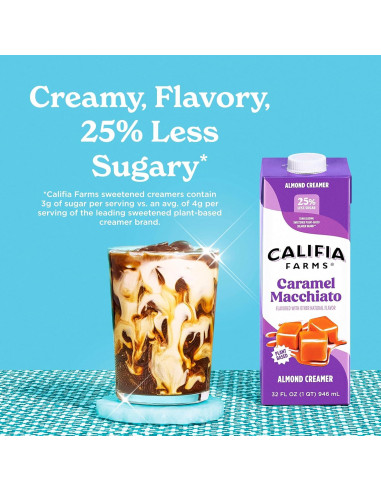 Crema de Almendra Califia Farms Sabor Caramelo Macchiato 192 Oz