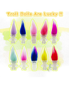 10 Muñecos Troll Mini Luminosos Brillan en la Oscuridad 2