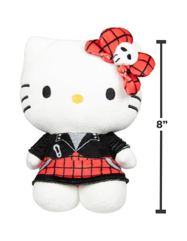 Peluche Hello Kitty Punks Rojos Jazwares 20 cm Oficial