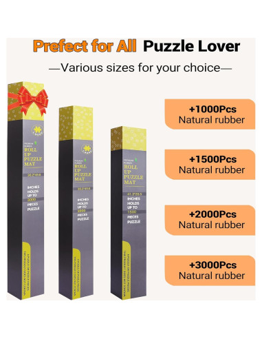 Alfombrilla para Rompecabezas Lwoeo 2000 Piezas Negra 121.9x78.7 cm