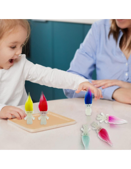 10 Muñecos Troll Mini Luminosos Brillan en la Oscuridad