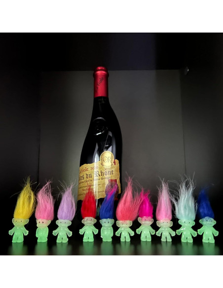 10 Muñecos Troll Mini Luminosos Brillan en la Oscuridad