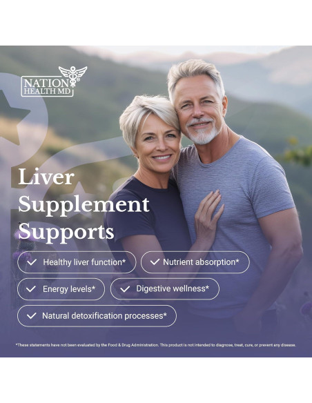 Suplemento Hepático Renovar Hígado Nation Health MD - 60 Cápsulas