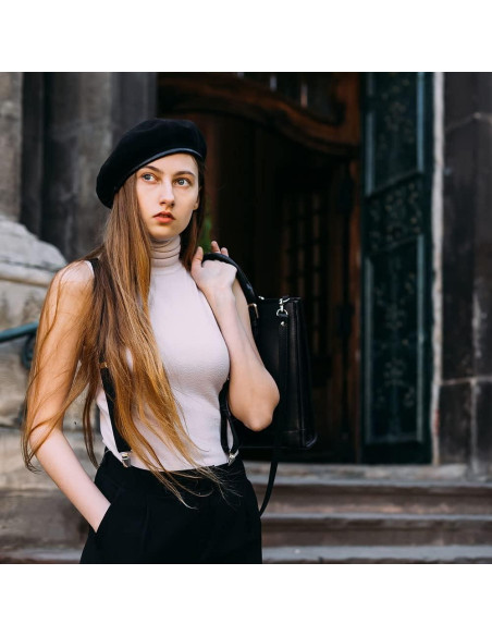 Boina Militar de Lana Nawati para Mujeres - Color Negro Boina Militar de Lana Nawati para Mujeres - Color Negro