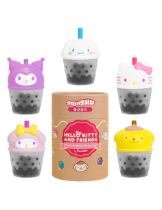 Figura Squishy Hello Kitty y Amigos - Cápsula Sorpresa Boba