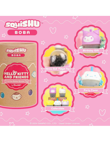 Figura Squishy Hello Kitty y Amigos - Cápsula Sorpresa Boba